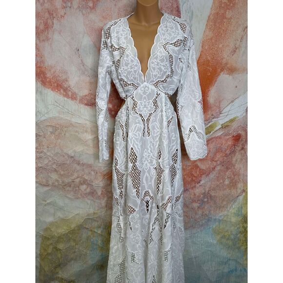 Free People Ivory Lace Bridal Gown - Picture 8 of 10